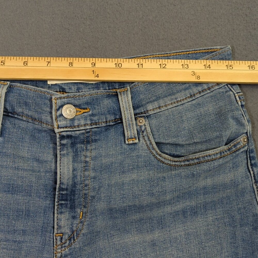 Levi's Jean Shorts Women's 29 Blue Mid Length Shorts Denim - Picture 4 of 11